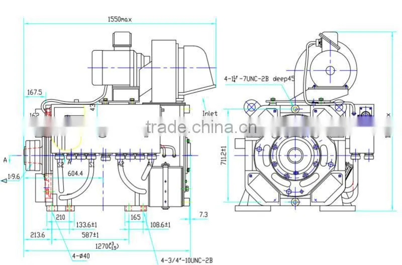 interchangeable GE752 drilling motor (Terminal box left)