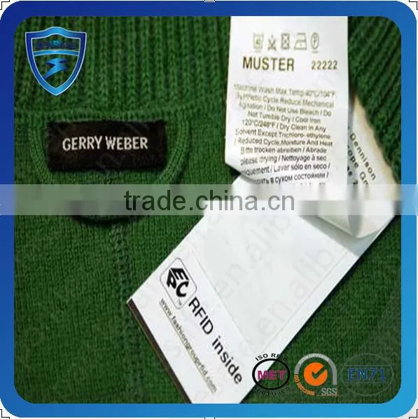 High quality washing waterproof PPS washable fabric tags for texitile