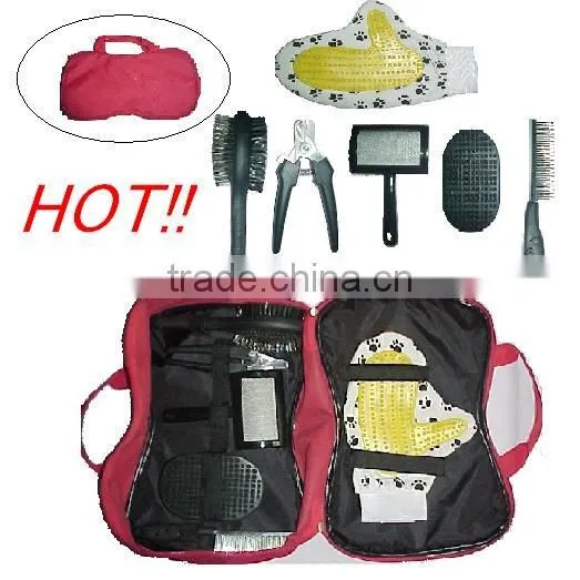 pet supply factory pet grooming product pet grooming brush comb set
