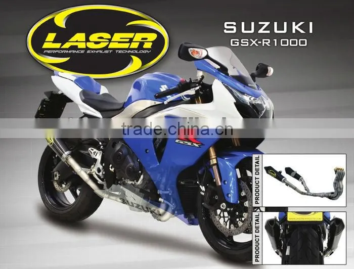 For SUZUKI GSX-R1000 2009-2011 SM Motorcycle Exhaust Pipe LASER WORKS Full system incl. Stealth carbon