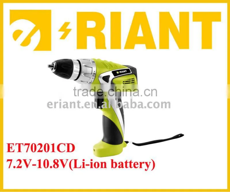 New design! Popular item professional 7.2V / 10.8V Li-ion battery cordless drill