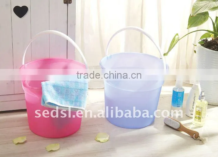 colorful plastic bucket & furniture garden nursery