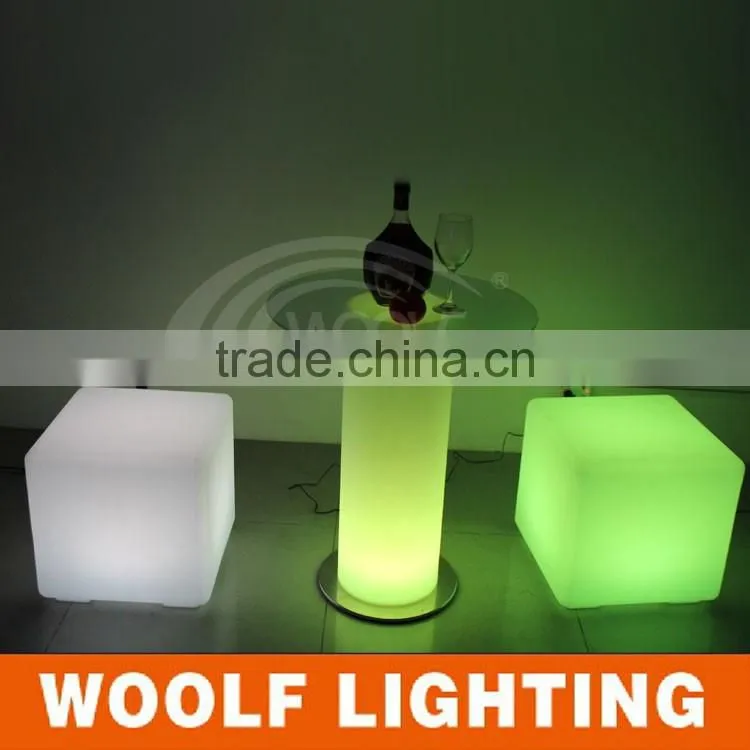 Indoor and Outdoor Used Seating Illuminated LED Cube Furniture