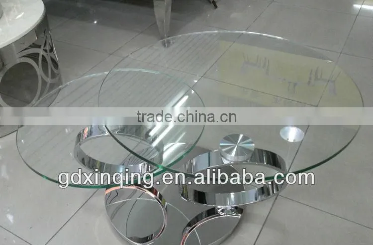 rotating glass coffee table- C96