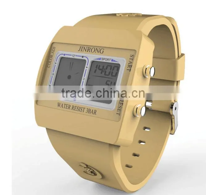 Dual Display Wrist Watch For Men, Fashion High Quality Men's Watch, Men Watch With LED Backlight/ Alarm Clock