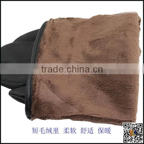 Wholesale winter men's golovs/ black leather glove for touch screen/2015 winter,touch screen leather gloves
