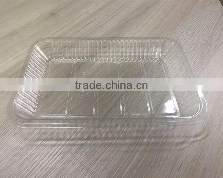 High quality custom accept pvc/pp/pet/ps fruit vegetable blister packaging plastic fruit tray