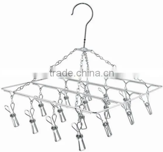 clothes hangers,multifunctional hangers,dry hangers 16 sets of clips YZ2234S
