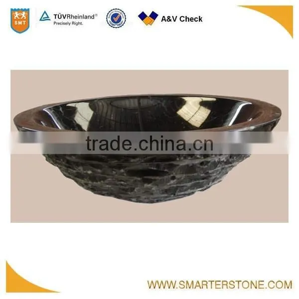 China black granite counter basin with natural surface outside