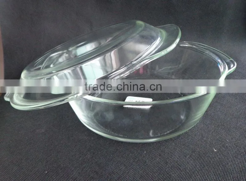 High quality clear glass cooking pot with glass lid