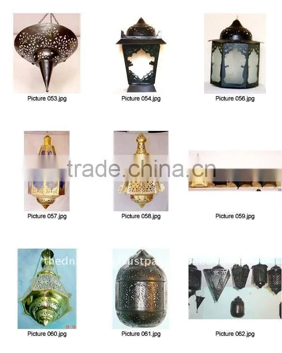 Antique Metal Hanging Indian Lanterns-C