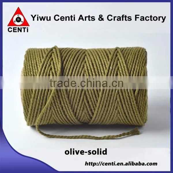 Quality blond solid cotton thread solid colour bakers twine