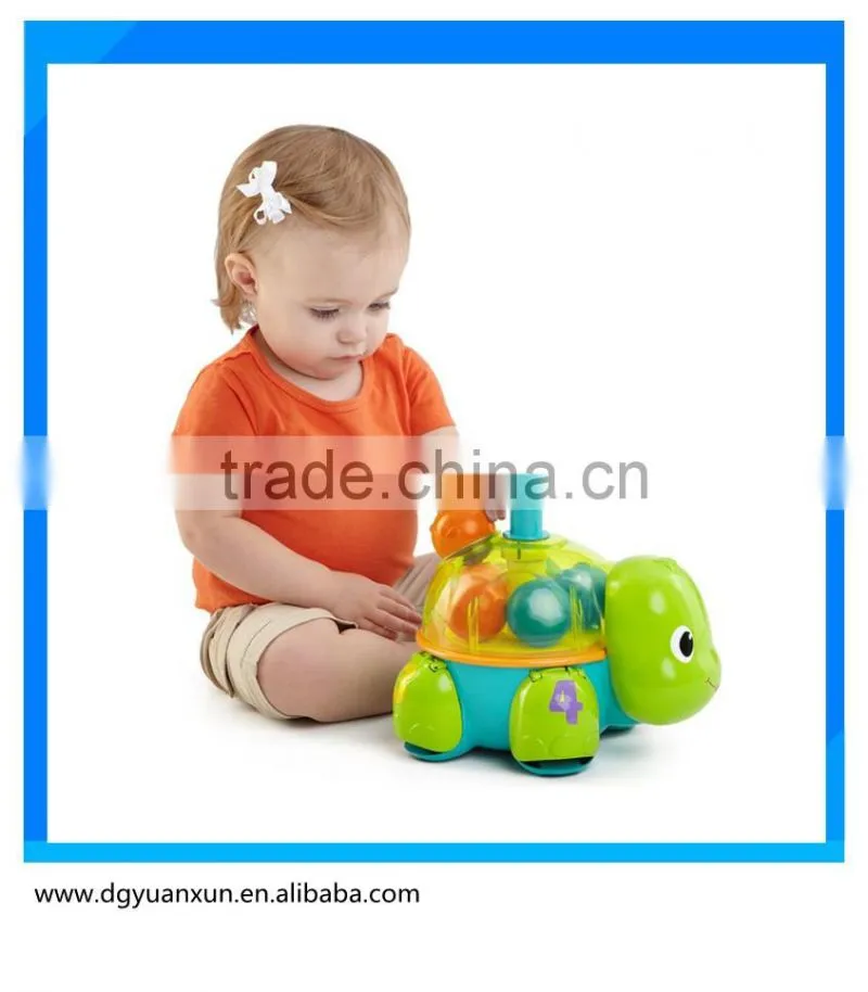 2015 hot sale Bright Baby tortoise toy with music and light import cheap plastic education turtle toy from dongguan China