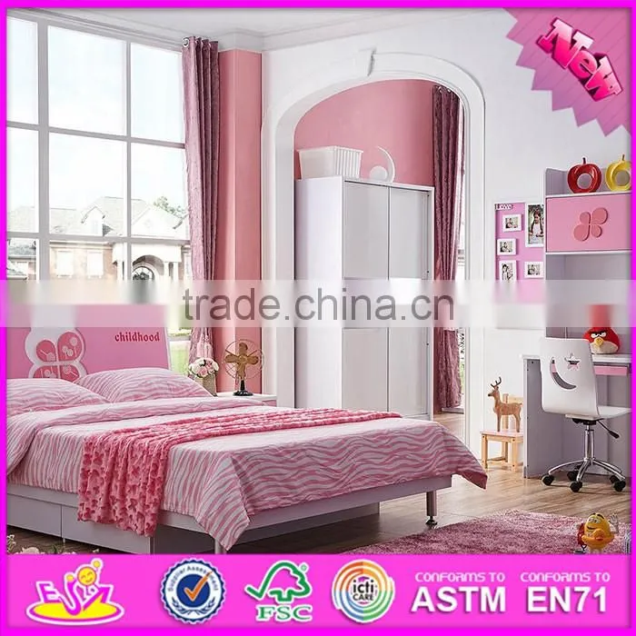 2016 wholesale modern wooden children bunk bedroom designs W08H043