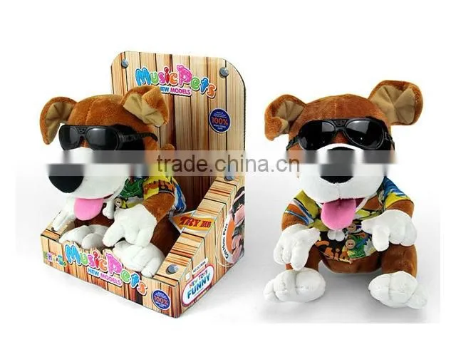 hot selling funny plush record battery operated dog toy with CE