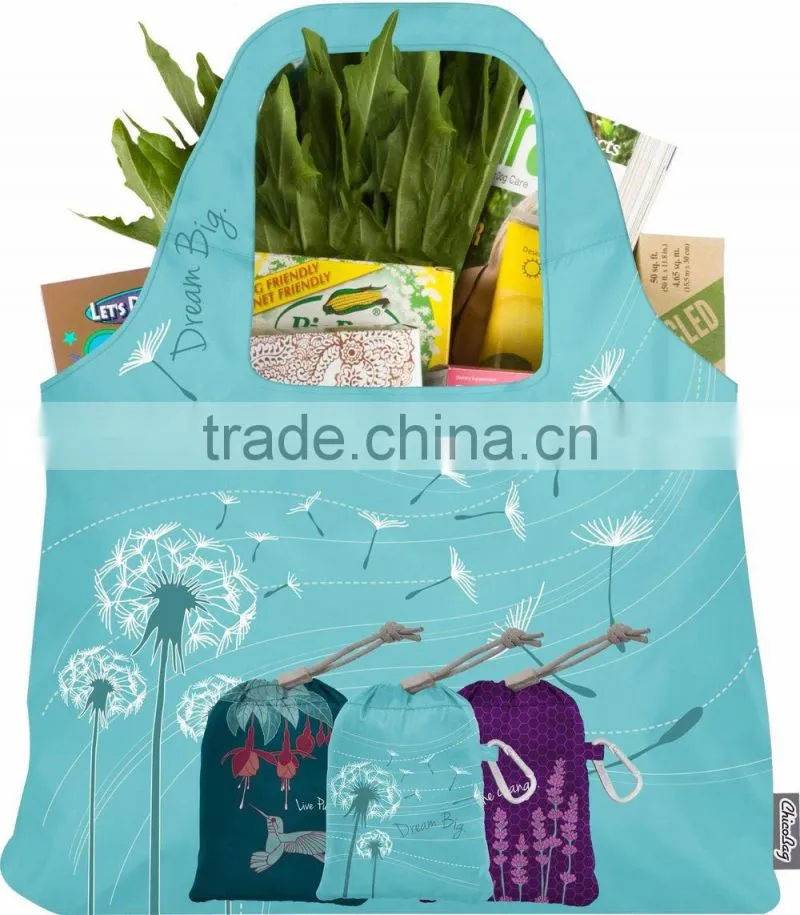Promotional Foldable Shopping shoulder Reusable Recycle supermarket bags