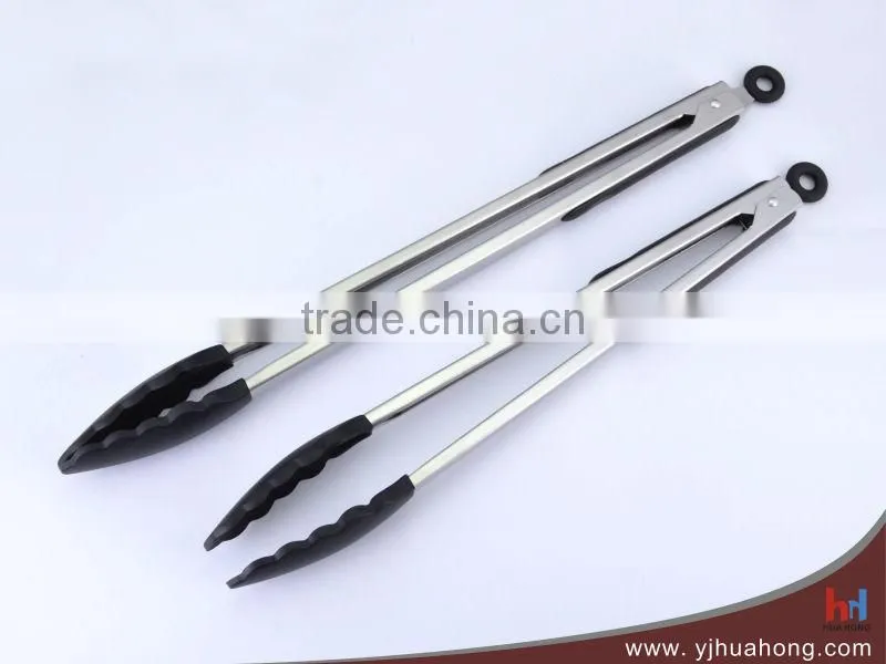 Mini Silicone Food Tongs For Snack With Stainles Steel Handle (HFT-S07DB)