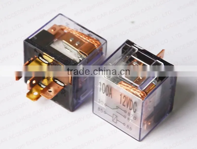 Integrate Waterproof Relay Vehicle 12Volt 100A Transparent Relay SPDT 5 Pins