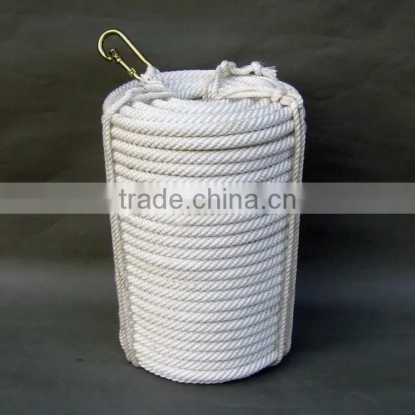 White Colour Braided Nylon Rope
