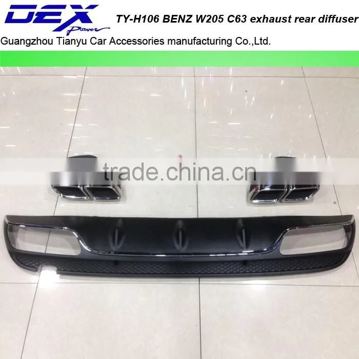 Car part new product B~ENZ W205 C63 exhaust rear diffuser