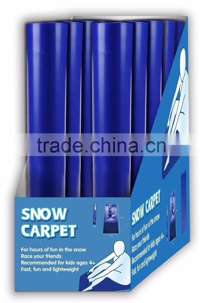 NEW Vintage Wacky Karpet SLED Flexible Plastic Roll up Flying Carpet SNOW 18x36"