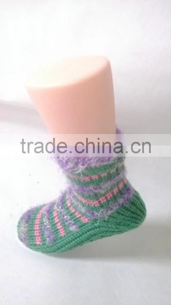 girls wearing home socks polyester socks