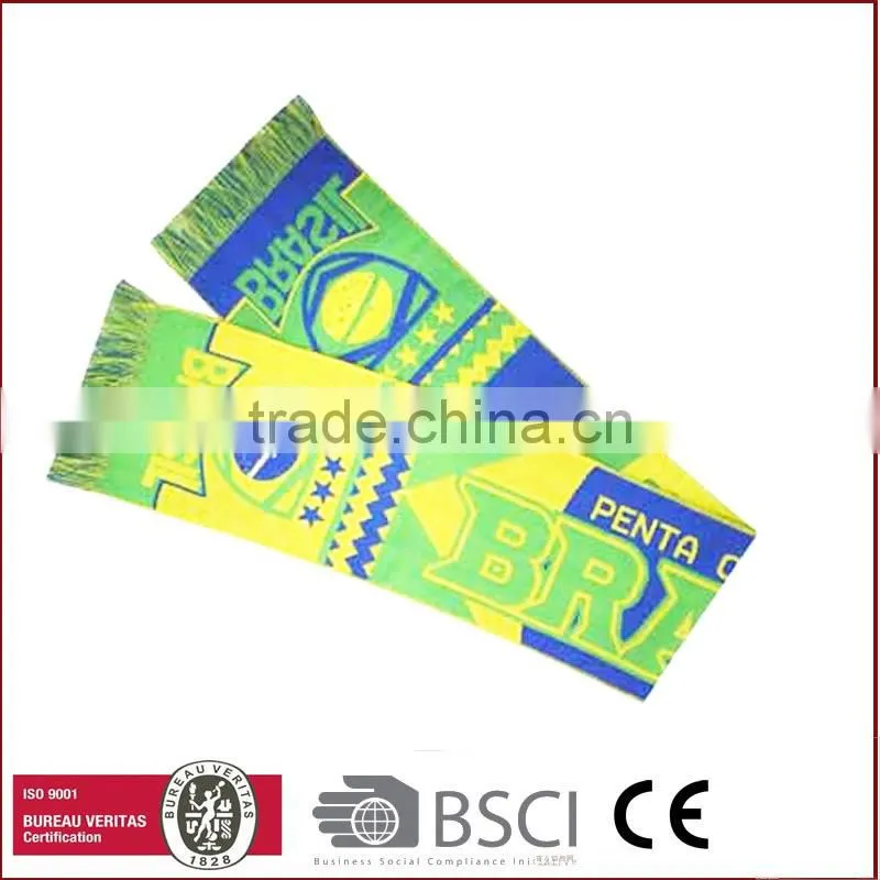Acrylic Knit Soccer scarves/Sports Scarf/stadium scarf