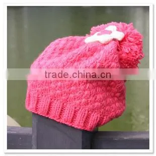 fashion computer knitted beret hats in white majored producer factory