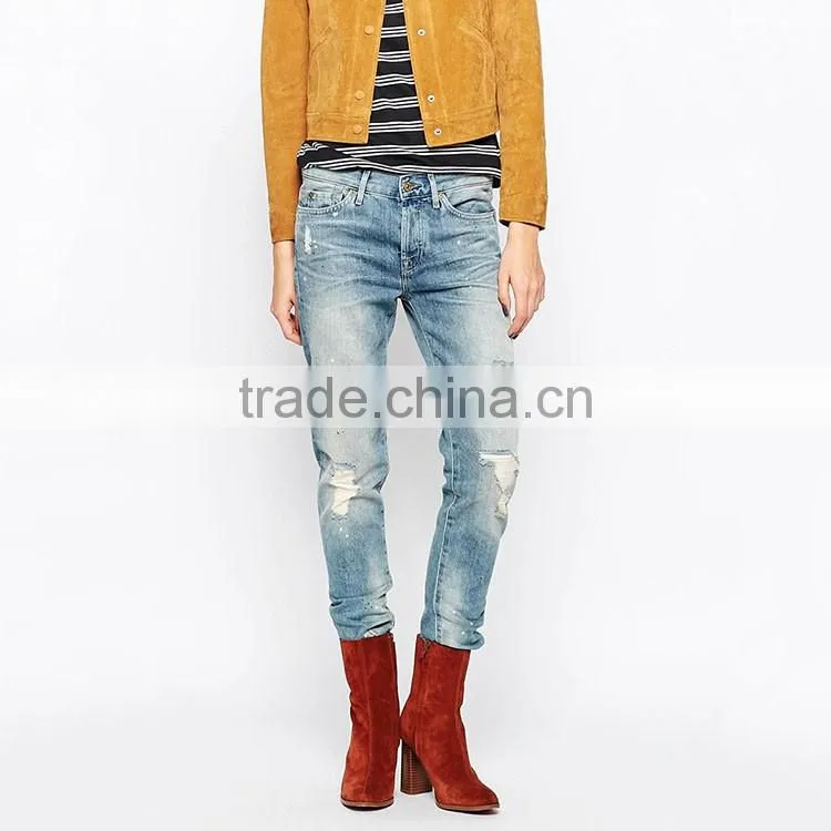 casual fashion wahsed girls new model funky jeans wholesale