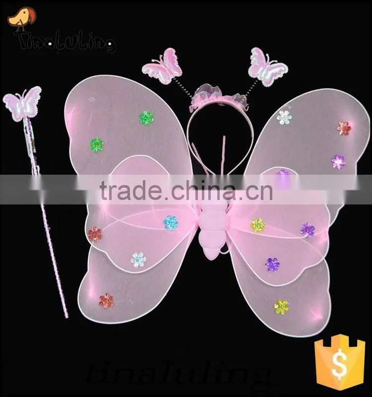 new products girls fairy wings butterfly shape cheap wings 3pc a set party supplies