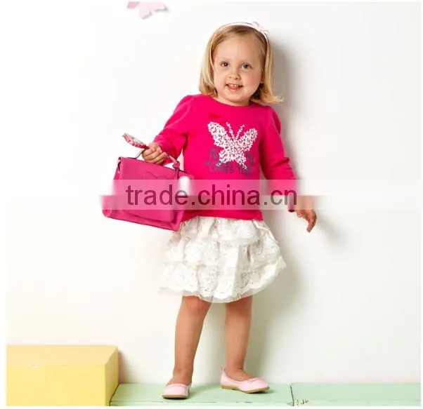 Long sleeves top fashion girl t shirt