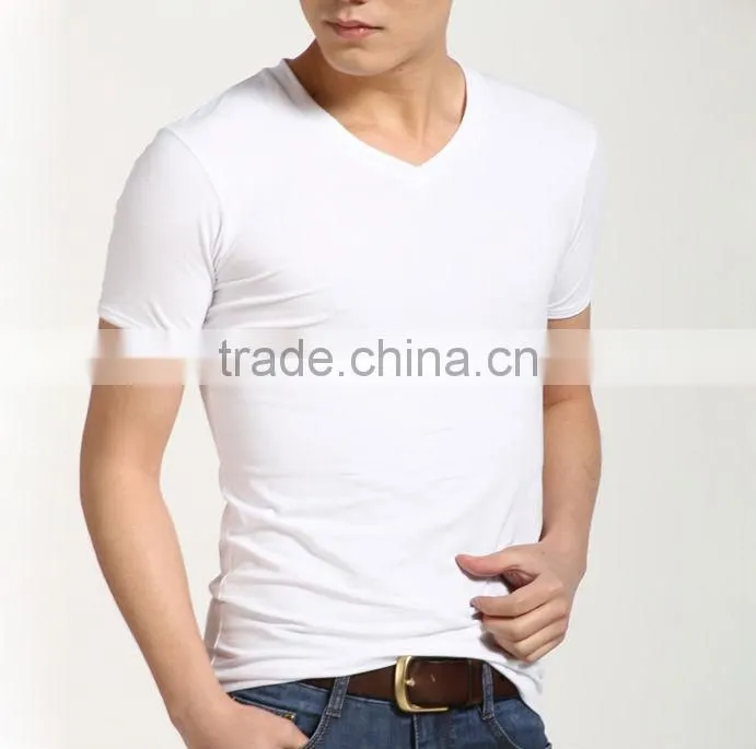 CUSTOM PLAIN DYED V-NECK MEN'S T-SHIRT TRENDY AEROPOSTALE WHOLESALE SHIRTS COOL BLACK SOFT GOOD QUALITY SHIRT CHINA CLOTH MAKER