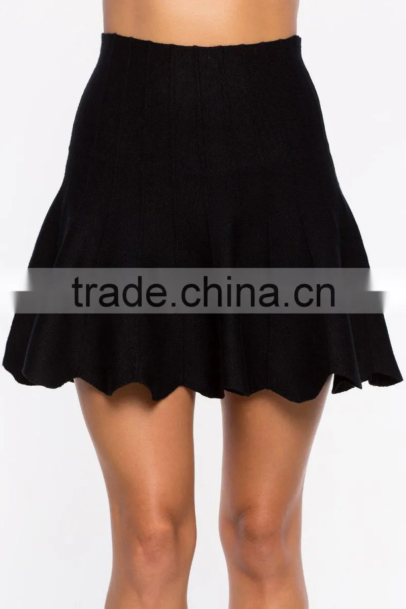 Wholesale high waist fitted bodice lates skirt design pictures flare skirt for women