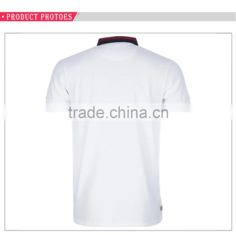 Wholesale tipped ribbed cuffs and collar 100%cotton boys mens polo shirt