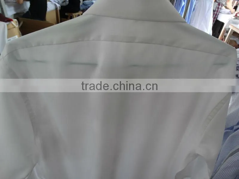 100% cotton white men dress shirts with a pocket