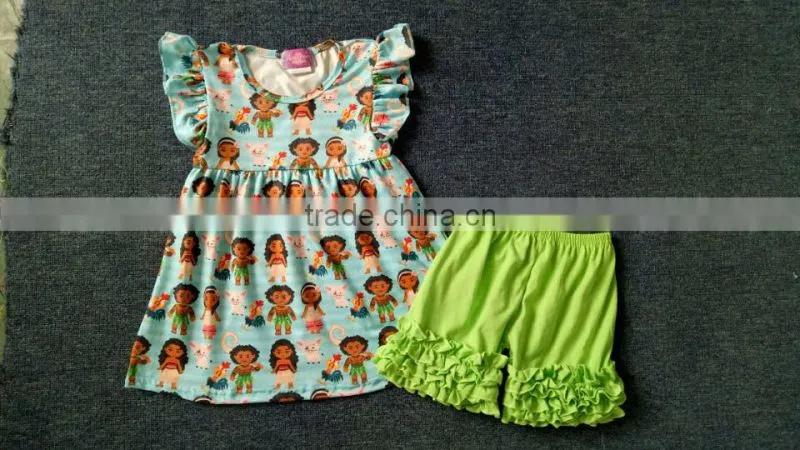 Wholesale Christmas Baby Clothes Girls Fall Boutique Children's Gift Style Outfits Ruffle Pants Clothing Set
