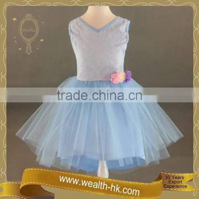 Layer Tulle Short Front and Long Back Flower Girl Dresses