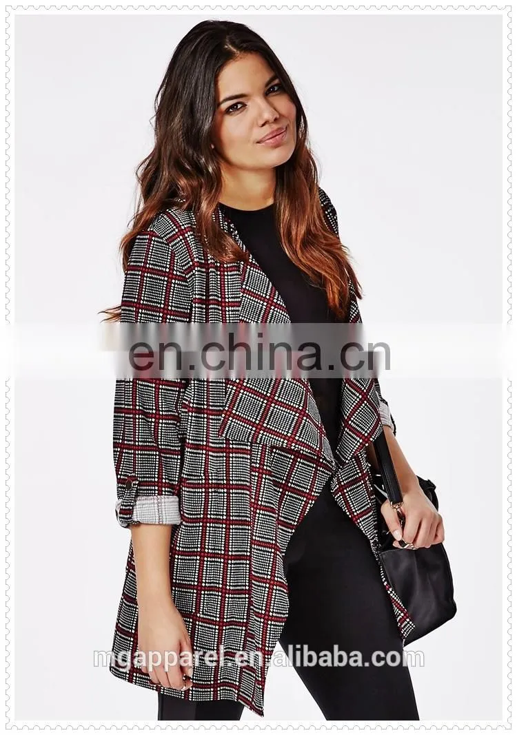 high quality plus size women checked waterful travel jacket in new model