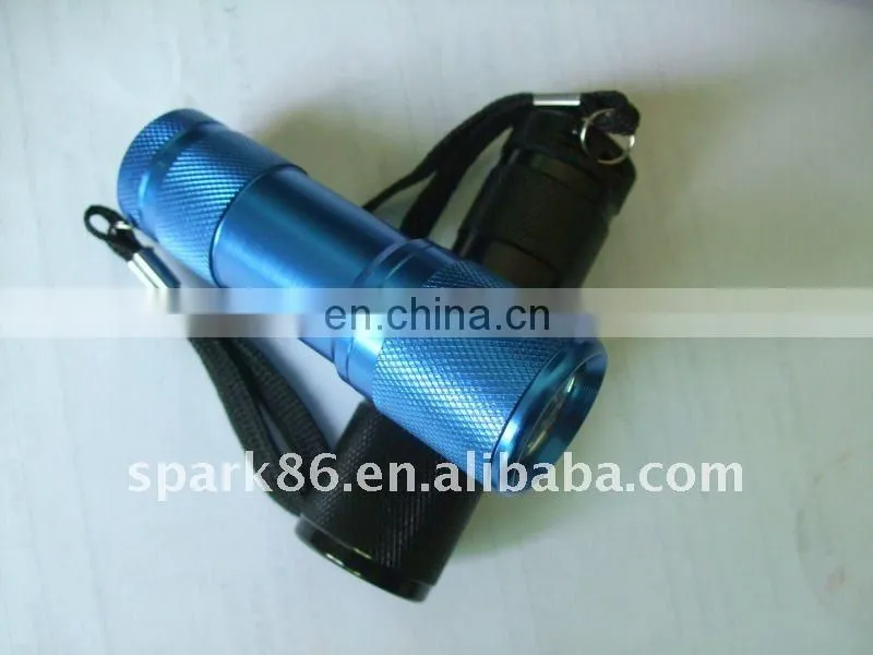 LED emergency mini flashlight UV black invisible ink checked