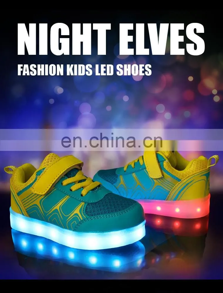 Factory Wholesale New design Light up shoes Children kids LED shoes sneakers Latest Cool footwear for girls boys