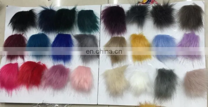 Owl pom pom key chain large faux fur OWL bag charms