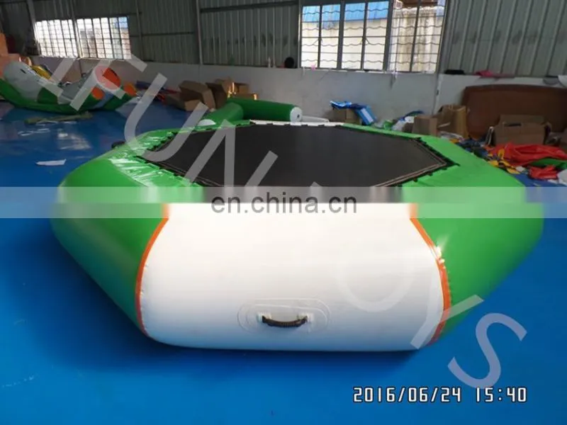 cheap 14ft round Inflatable water trampoline/water blob jump trampoline