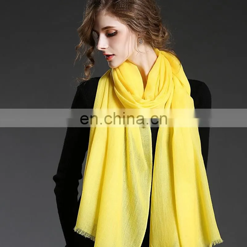 Soild color wool scarf for women in winter