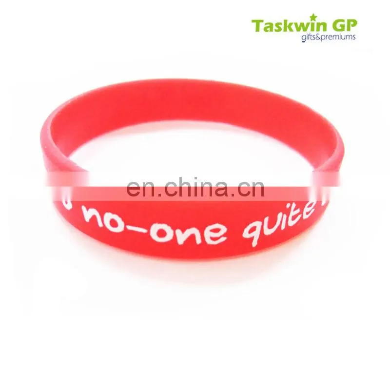 2017 design printing your own logo silicon bracelet wristband , Custom cheap wristband in silicone