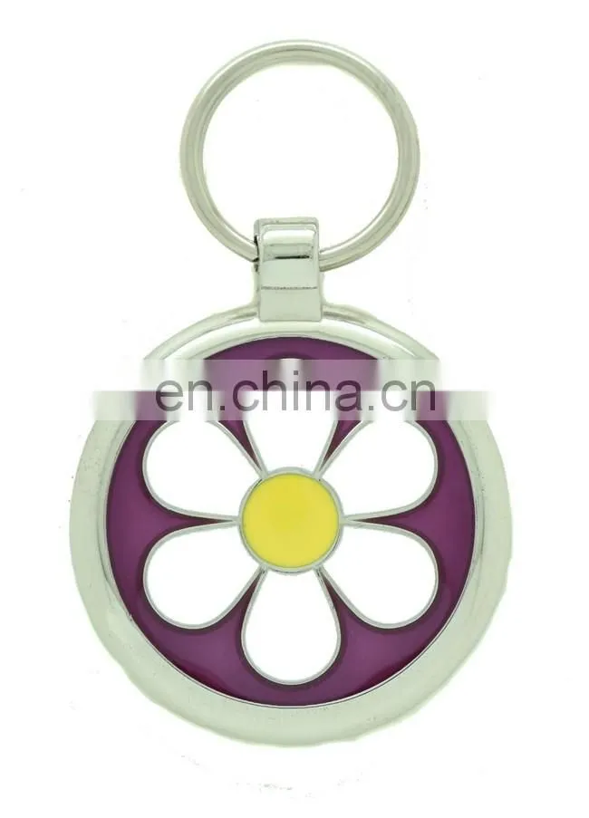 Gift item custom round dog tag with ring