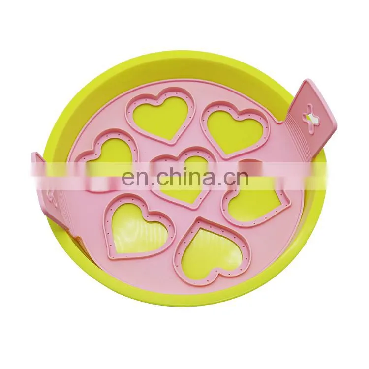 Customize Silicone Loving Heart Shaped Fried Egg Ring Omelette Egg Ring Pancake Poach Mold