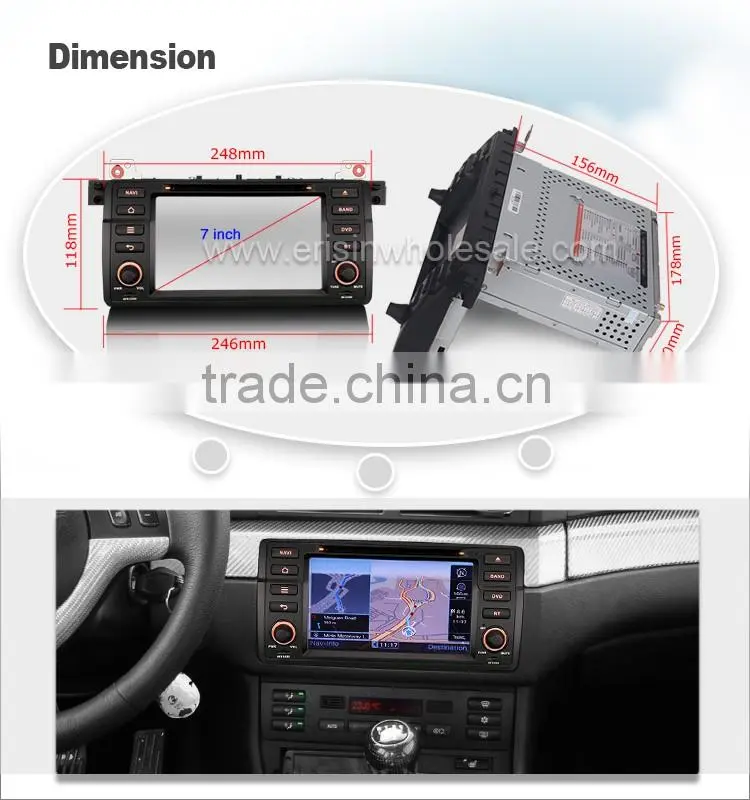 Erisin ES2046B 7" HD Touch Screen Android 4.4.4 E46 3er Car Radio DVD