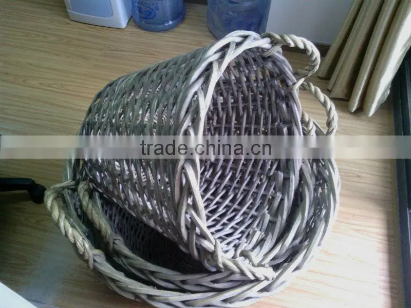 wholesale cheap classic willow firewood basket
