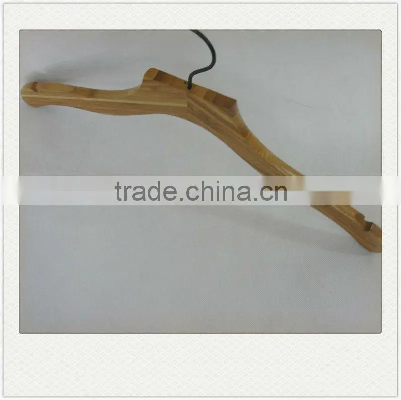 AL-124 natural bamboo clothes hanger for tops