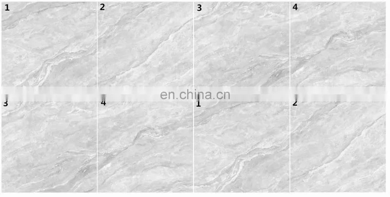 Infinite Continuous Pattern Elegant Grey Marble Thin Tiles, Marble Tiles For Wall and Floors JM88383D